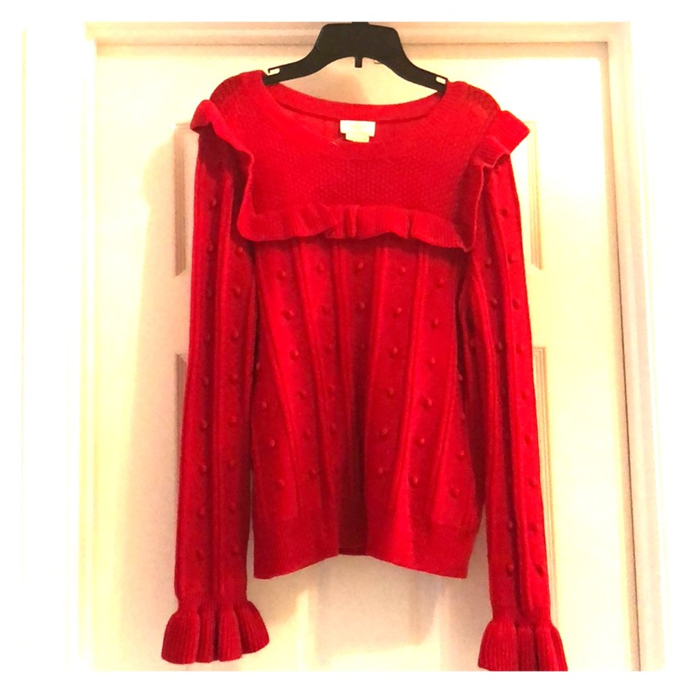 Kate Spade ruffle yolk sweater